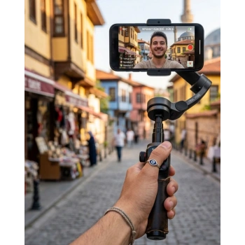 Telefon Gimbal Stabilizer Video Sabitleyici Vlog Çekim Atı