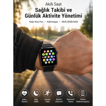 Telefon Görüşmesi Destekli, Nabız Ölçümü Ve Uyku Analizi Özelliklerine Sahip Akıllı Saat