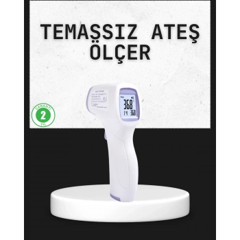 Temassız Termometre Hızlı Ölçüm Güvenli Dijital Ateş Ölçer