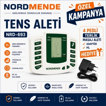Tens Cihazı 4 Pedli Dijital Masaj Cihazı | Adaptör 4 Ped Ve Pil Hediyeli