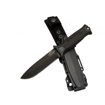 Tiger Tactical Htm 1041 A Siyah Outdoor / Survival Bıçak 27cm - Kauçuk Sap, Kılıflı, Kutulu