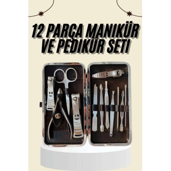 Tırnak Bakımı Tırnak Makası Profesyonel 12 Parça El Ayak Manikür Pedikür Seti