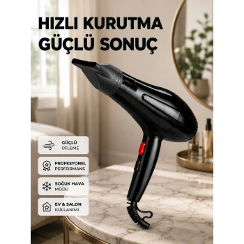 Tüm Saç Tipleri İçin 2200w Güçlü Fön Makinesi
