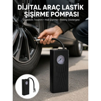 Type-c Şarjlı Güçlü Elektrikli Kompresör Motosiklet Oto Bisiklet İçin Yeni Nesil