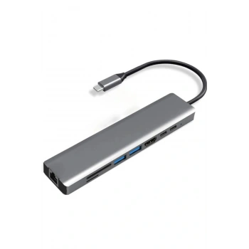 Type-c To Hdtv Multifunction Adapter 8 Port Kablo