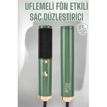 Üflemeli Fön Tarak Düzleştirici Seramik Kaplama Elektriklenme Karşıtı