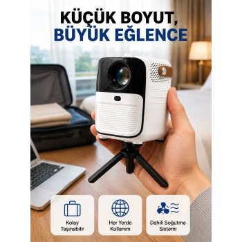 Ultra Hd Çözünürlüklü Taşınabilir Projektör – 1920x1080 Piksel Görüntü Kalitesi Yeni Nesil
