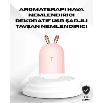 Ultrasonik Hava Nemlendirici 200 Ml Aroma Difüzör Led Işıklı Sessiz