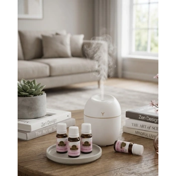 Usb Mini Nemlendirici Aromaterapi Difüzörü Led Işıklı 5 Esanslı