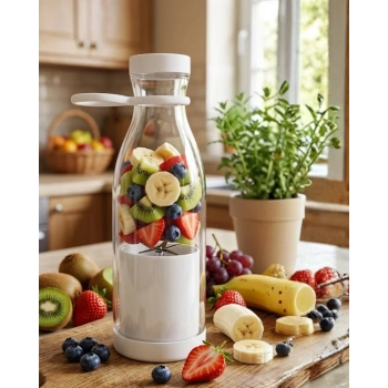 Usb Şarjlı Mini Blender Taşınabilir Smoothie Yapıcı 380 Ml Pratik Kullanım