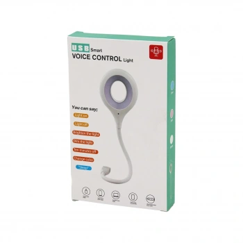 USB SMART VOICE CONTROL LİGHT SESLİ IŞIK AYARLI MİNİ YUVARLAK USB 16 LEDLİ LAMBA AKROBAT KOLLU 2W 5V-0.5A (5263)