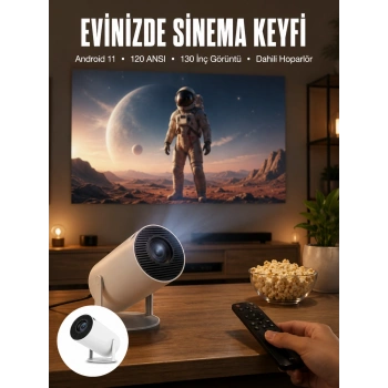 Usb Ve Kablosuz Bağlantı Özellikli 5000 Saat Ampul Ömürlü Projeksiyon Yeni Nesil