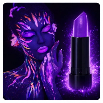 UV Neon Mor Ruj – Karanlıkta Parlayan Makyaj Boyası (5263)