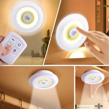 Uzaktan Kumandalı Yapışkanlı Led Spot Lamba (5263)