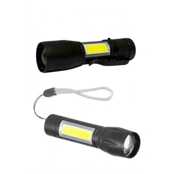 Uzun Menzilli Şarjlı El Feneri Uzun Ömürlü Led Işık Lamba