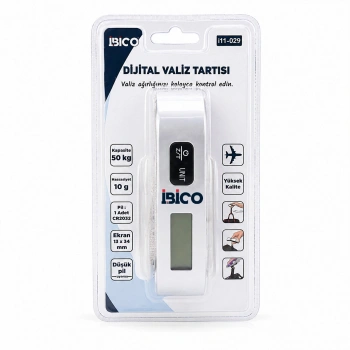 VALİZ MODEL DİJİTAL VALİZ TERAZİ TARTI KANTAR PİLLİ MAX=50KG HASASSİYET = 10GR İ11-029 (5263)