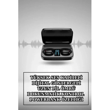 Wireless Şarjlı Pembe Akıllı Saat Ve Kablosuz Bluetooth Kulaklık Dokunmatik Kontrol