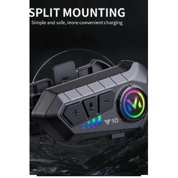 Y10 Kask Kulaklık Bluetooth Motosiklet Kulaklık 5,3 Bluetooth Intercom Motorsiklet Kulaklık