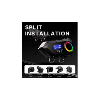 Y30 Kask Kulaklık Bluetooth Motosiklet Kulaklık Rgb Radyolu Intercom