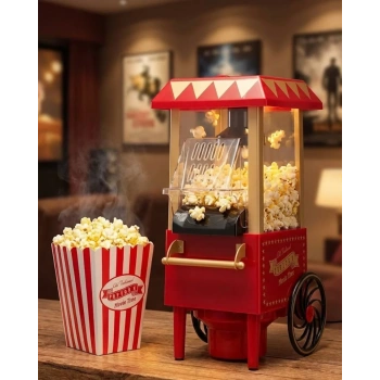 Yağsız Popcorn Makinesi Sıcak Hava İle Hızlı Patlatma