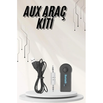 Yeni Nesil Bluetooth Aux Araç Kiti Siyah Tv Tablet Telefon Araç Araba