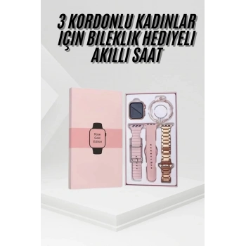 Yeni Nesil Kadın Akıllı Saat Rose Gold Android Ve İos Uyumlu