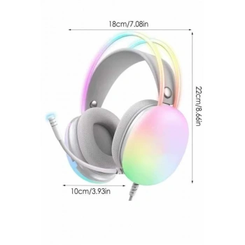 Yeni Nesil Kulak Üstü Kablosuz Uzun Ömürlü Rgb Işıklı Bluetooth Kulaklık