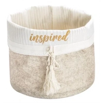 Yuvarlak Katlanabilir Çok Amaçlı Saklama Organizer Kutu Keçe Sepet (mega) - 03389