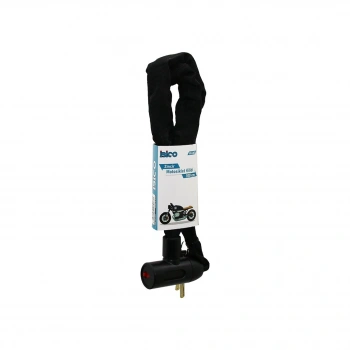 ZİNCİRLİ ANAHTARLI  MOTOR - BİSİKLET KİLİT BEZ KILIFLI AÇ-KAPA KİLİT KAPAK 100CM (5263)