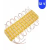 12 Volt 1.5 Watt 3 Lensli Sarı Amber 2835 SMD Led Modül IP65 10 Adet Modül