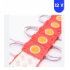 12 Volt 2.4 Watt Kare Kırmızı Cob Led Modül IP65 10 Adet Modül
