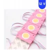 12 Volt 2.4 Watt Kare Pembe Cob Led Modül IP65 10 Adet Modül