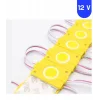 12 Volt 2.4 Watt Kare Sarı - Amber Cob Led Modül IP65 10 Adet Modül