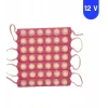 12 Volt 6 Watt 6 Lensli Pembe 3030 SMD Led Modül IP65 10 Adet Modül