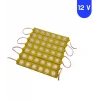 12 Volt 6 Watt 6 Lensli Sarı - Amber 3030 SMD Led Modül IP65 10 Adet Modül