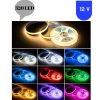 12 Volt 8 mm 320 Ledli Esnek Cob Şerit 6500 K Beyaz İç Mekan 5 Metre