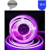 12 Volt 8 mm 320 Ledli Esnek Cob Şerit Mor İç Mekan 5 Metre