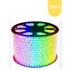 220 Volt 5 Metre RGB Hortum Led 3 Çipli 60 ledli Dış Mekan IP65 Kumandalı Güç Kablolu Set