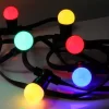 220V 10 Metre Sıralı Seyyar Bahçe Aydınlatması 10 Adet 5 Renk 1W Gece Ampülü 9 Adet E27 Duy Set