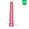 24 Volt 1.5 Watt Tek Lensli Pembe 2835 Led Modül IP65 10 Adet Modül