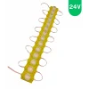 24 Volt 1.5 Watt Tek Lensli Sarı - Amber 2835 Led Modül IP65 10 Adet Modül