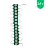 24 Volt 1.5 Watt Tek Lensli Yeşil 2835 Led Modül IP65 10 Adet Modül
