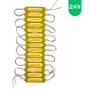 24 volt 2 Watt Sarı - Amber Cob Led Modül IP65 10 Adet Modül