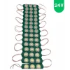 24 Volt 3 Watt 3 Lensli Yeşil 3030 SMD Led Modül IP65 10 Adet Modül
