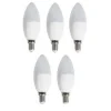 220 Volt 5 Watt 6500K Beyaz Işık Buji Mum Avize Led Ampülü E14 Duy 5 Adet