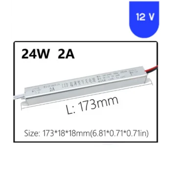 12 Volt 2 Amper Kalem Ultra İnce Metal Kasa Trafo