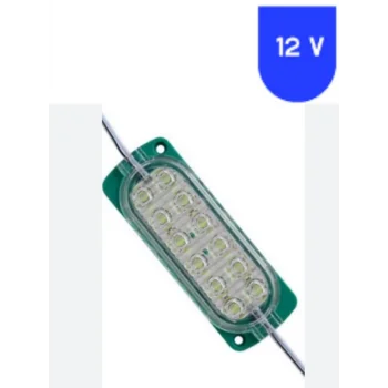12 Volt 2.4 Watt 12 SMD Ledli Animasyonlu Yeşil Çakar Modül 5 Adet