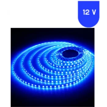 12 Volt 5 mm 2835 SMD Mavi İç Mekan 120 Ledli 5 Metre Şerit Led