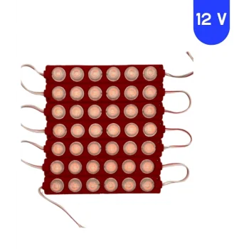 12 Volt 6 Watt 6 Lensli Kırmızı 3030 SMD Led Modül IP65 10 Adet Modül