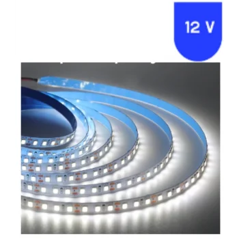 12 Volt 8 mm 2835 SMD 6500 K Beyaz İç Mekan 120 Ledli 5 Metre Şerit Led